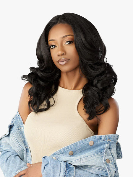Sensationnel Curls Kinks Glueless Kinky Edges Textured HD Lace Part Wig Y-PART KINKY BARREL CURL 20"