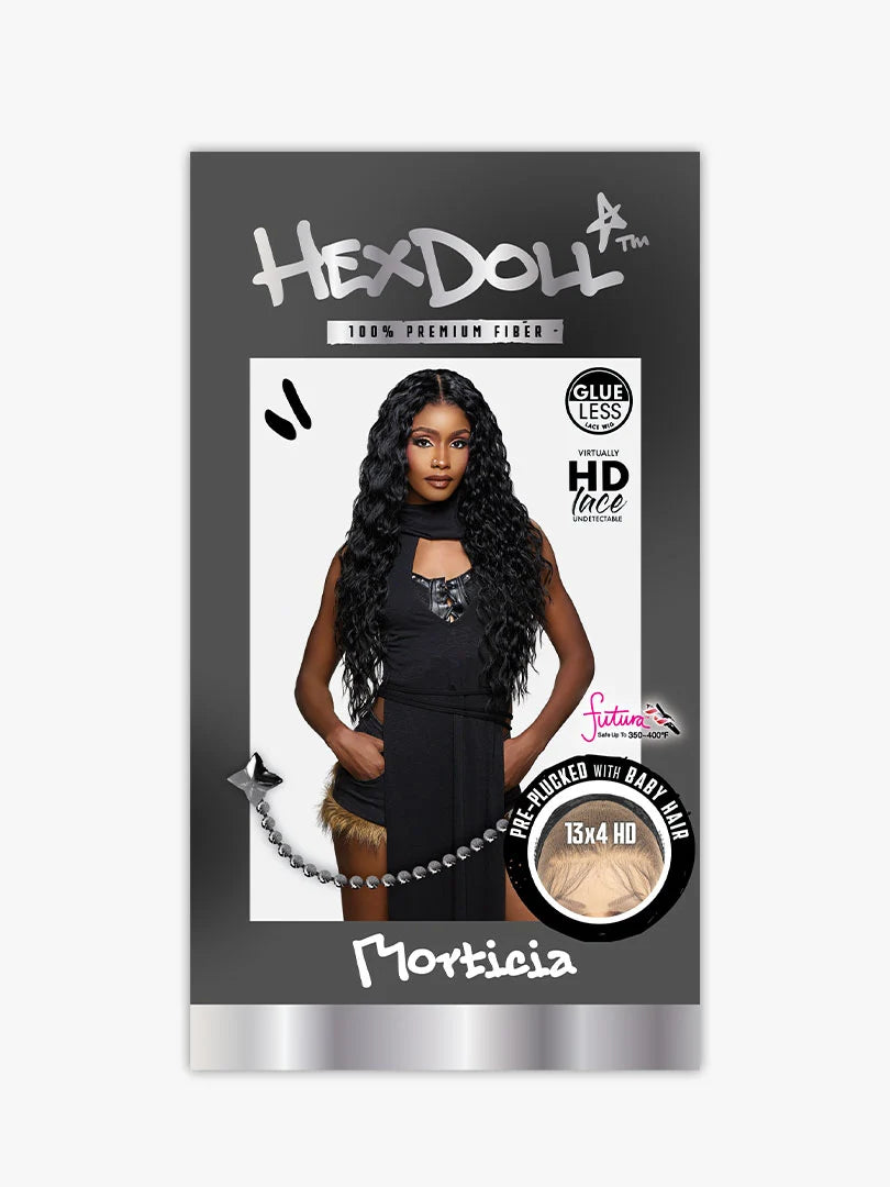 Sensationnel Shear Muse Hex Doll Glueless 13x4 HD Lace Frontal Wig MORTICIA