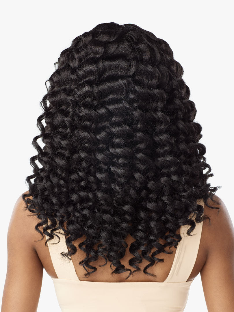 Sensationnel Curls Kinks Textured Glueless HD Lace Front Wig Y-PART KINKY Edges ROD CURL 18"