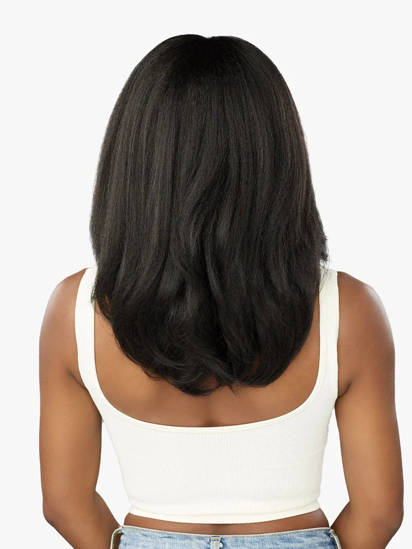 Sensationnel Curls Kinks & Co Glueless HD Transparent Lace Part Wig KINKY EDGES Y-PART KINKY STRAIGHT 18"