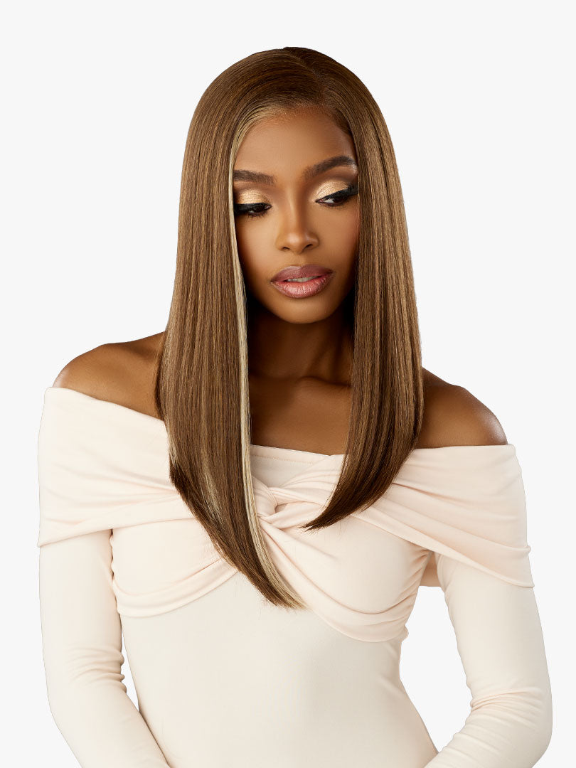 Sensationnel Crowned Edge Glueless 13x5 HD Lace Frontal Wig CROWNED EDGE BLUNT BOB 15″