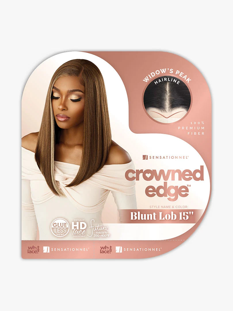 Sensationnel Crowned Edge Glueless 13x5 HD Lace Frontal Wig CROWNED EDGE BLUNT BOB 15″