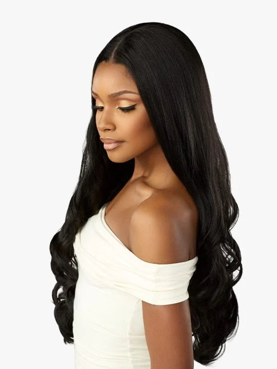 Sensationnel Crowned Edge Glueless 13X5" HD Transparent Lace Front Wig CROWNED EDGE EURO BODY 28"