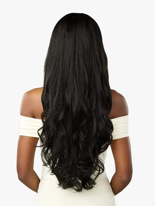Sensationnel Crowned Edge Glueless 13X5" HD Transparent Lace Front Wig CROWNED EDGE EURO BODY 28"
