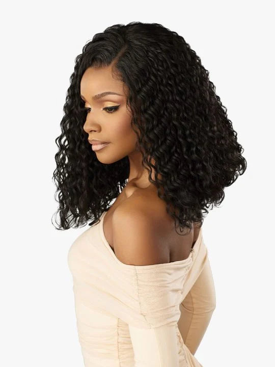 Sensationnel Crowned Edge Glueless 13X5" HD Transparent Lace Front Wig CROWNED EDGE WATER DEEP 16"