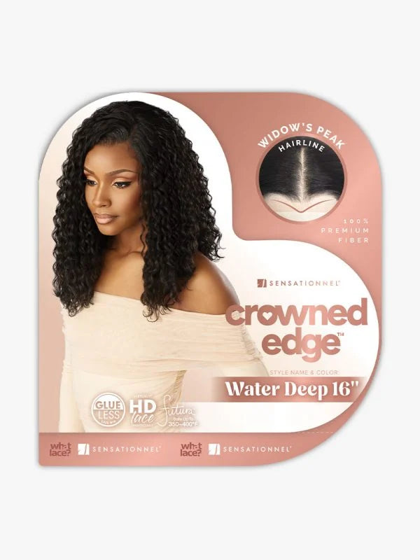Sensationnel Crowned Edge Glueless 13X5" HD Transparent Lace Front Wig CROWNED EDGE WATER DEEP 16"