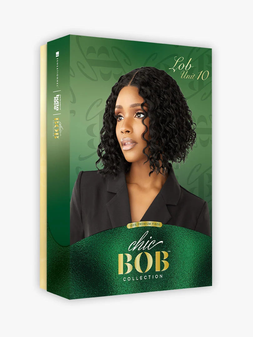 Sensationnel Chic Bob Butta Lace Glueless 5" Deep Lace Part Wig LOB UNIT 10