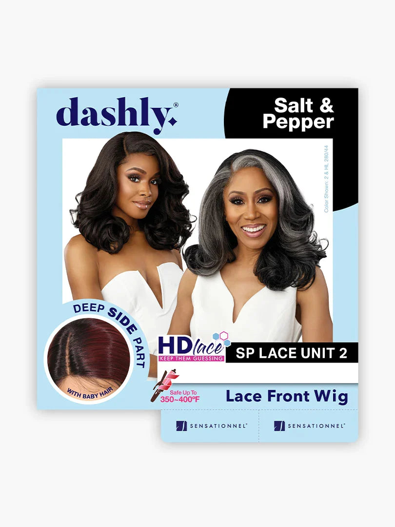 Sensationnel Dashly Salt n Pepper HD Lace Front Wig SP LACE UNIT 2 (discount applied)
