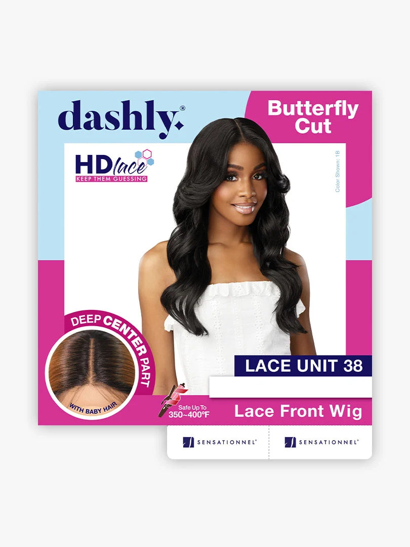 Sensationnel Dashly Butterfly Cut Synthetic Hair 5" Deep Part Front Wig LACE UNIT 38