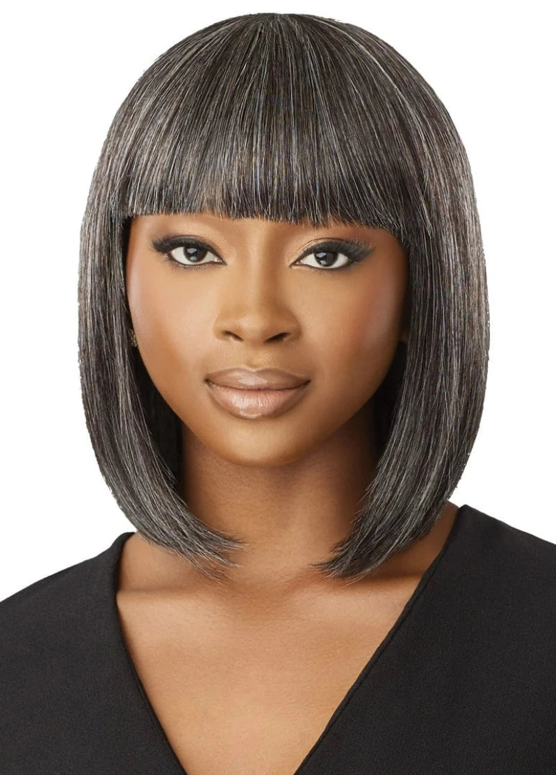 Outre Fab & Fly 100% Human Hair Gray Glamour Full Wig DERIA