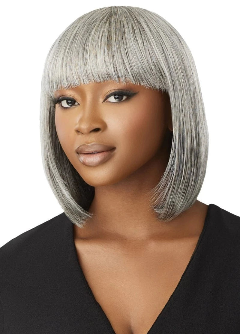 Outre Fab & Fly 100% Human Hair Gray Glamour Full Wig DERIA