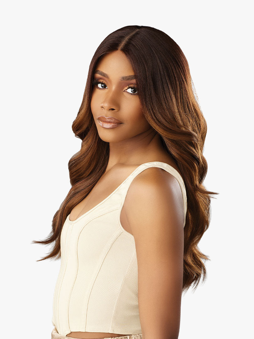Sensationnel Glamzy Glueless V-Part HD Lace Parting Wig THALIA