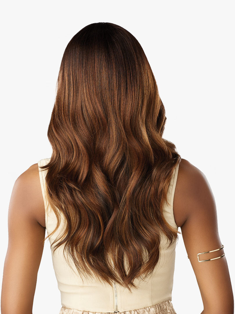 Sensationnel Glamzy Glueless V-Part HD Lace Parting Wig THALIA
