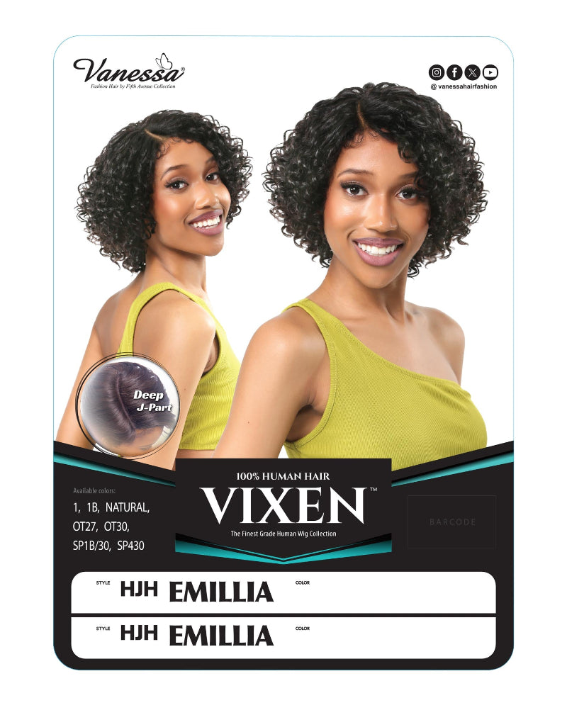 Vanessa Vixen 100% Human Hair Full Wig HJH EMILLIA