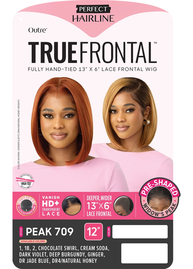 Outre True Frontal Perfect Hairline Glueless 13x6 HD Pre-Shaped Lace Front Wig PEAK 709