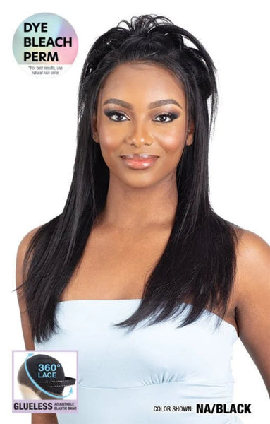 Shake N Go Glossy Glueless 100% Virgin Remy Hair 360 HD 13x4 Lace Frontal Wig STRAIGHT 20"