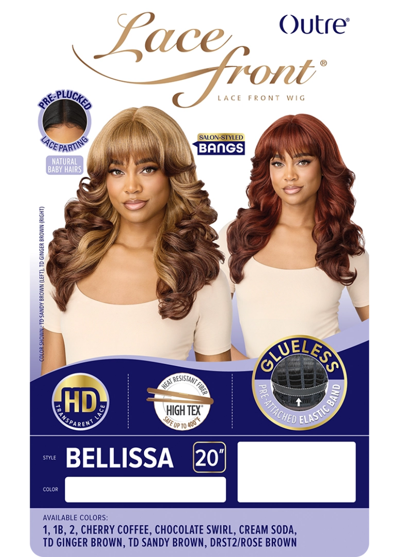Outre Lace Front Glueless HD Transparent Lace Front Wig BELLISSA