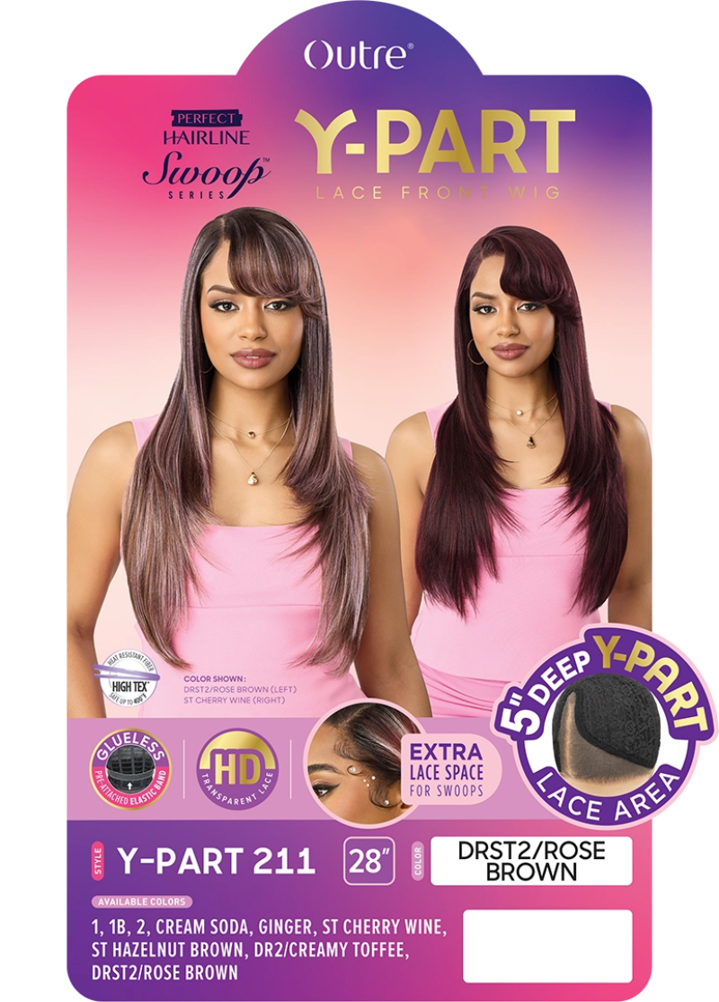 Outre Perfect Hairline Swoop Y-Part Glueless HD 5" Deep Lace Part Wig Y-PART 211