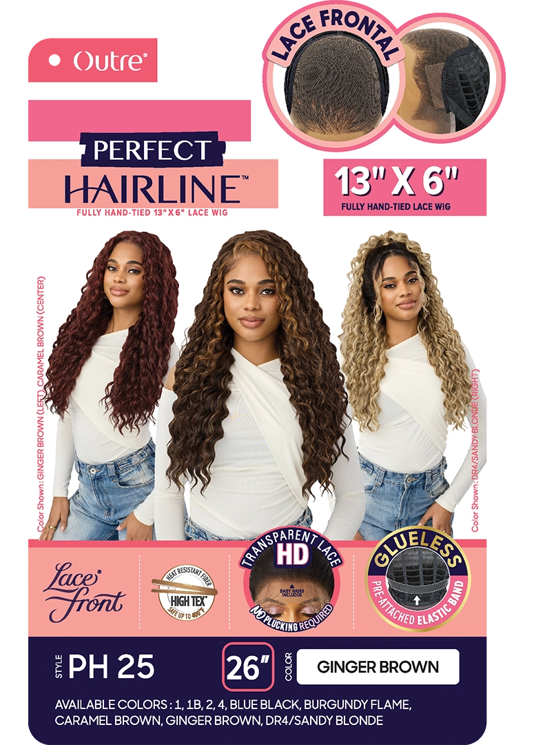 Outre Perfect Hairline Glueless 13x6 HD Transparent Lace Front Wig PH 25