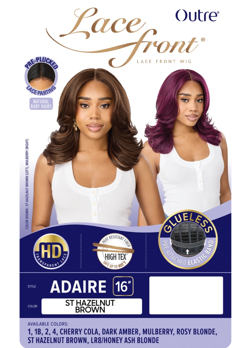 Outre Lace Front Glueless HD Transparent Lace Front Wig ADAIRE
