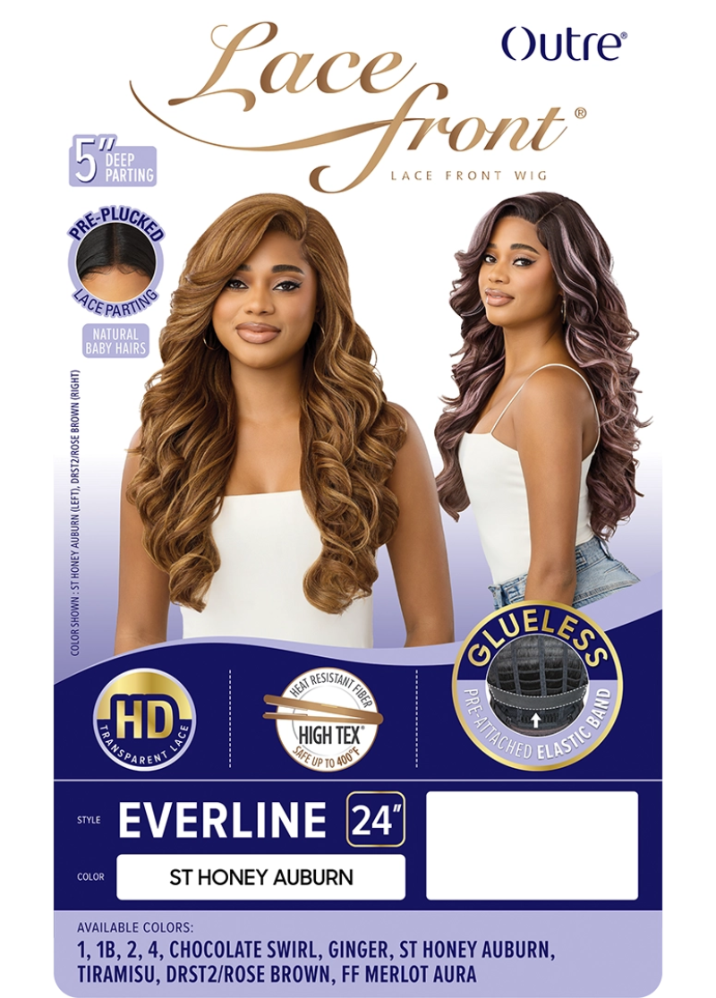 Outre Lace Front Glueless Pre-Plucked HD 5" Deep Lace Part Wig EVERLINE