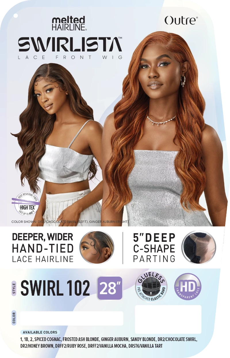 Outre Melted Hairline Swirlista Glueless 5" Deep Parting HD Lace Front Wig SWIRL 102