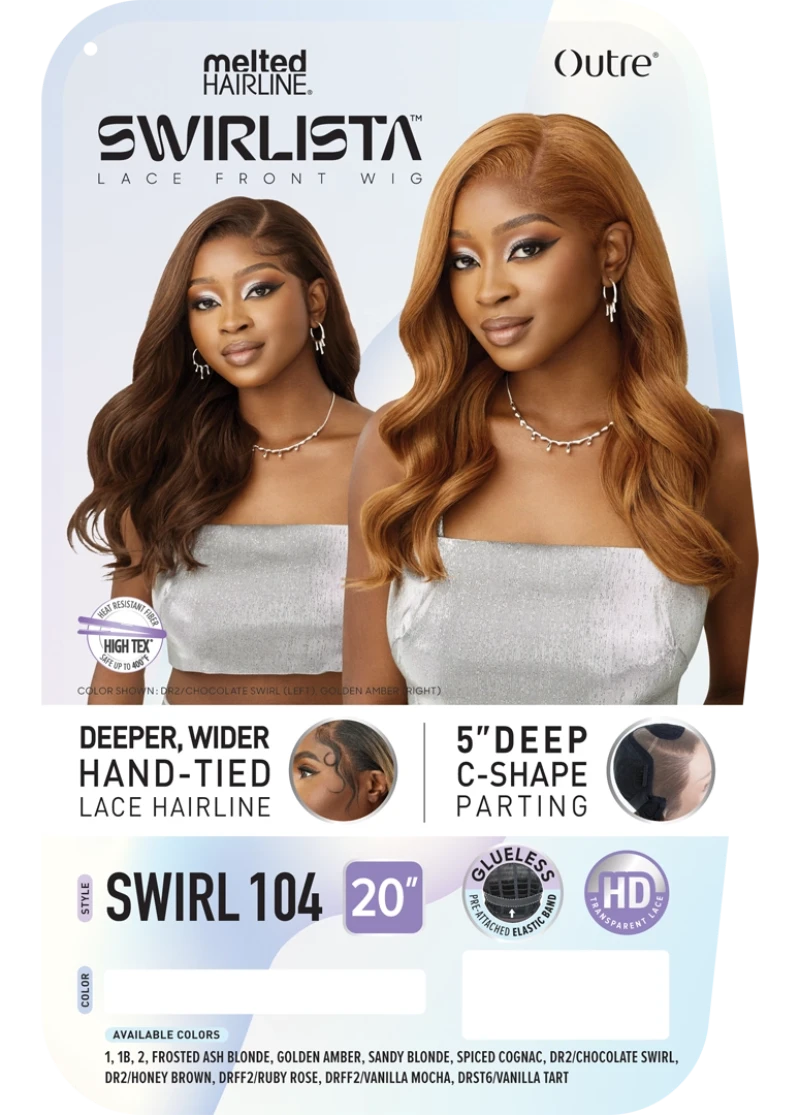 Outre Melted Hairline Swirlista Glueless 5" Deep Parting HD Lace Front Wig SWIRL 104