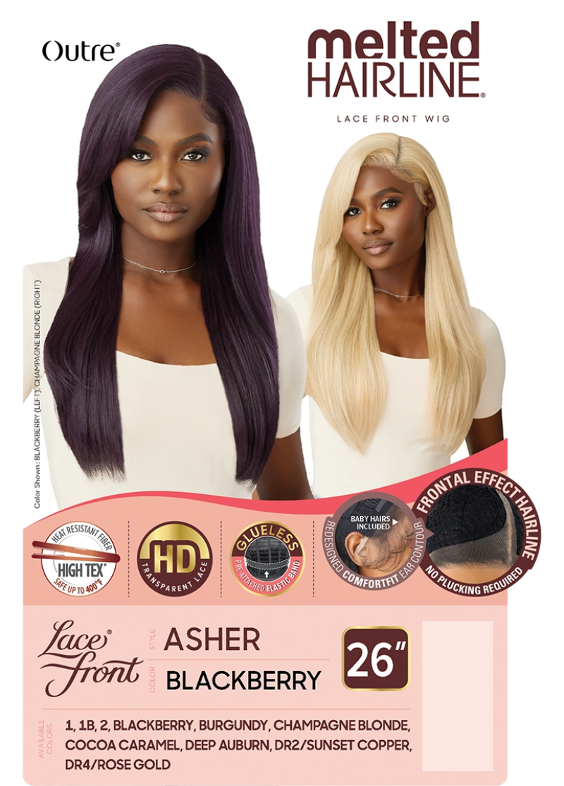 Outre Melted Hairline Glueless HD Transparent Lace Front Wig ASHER 26"