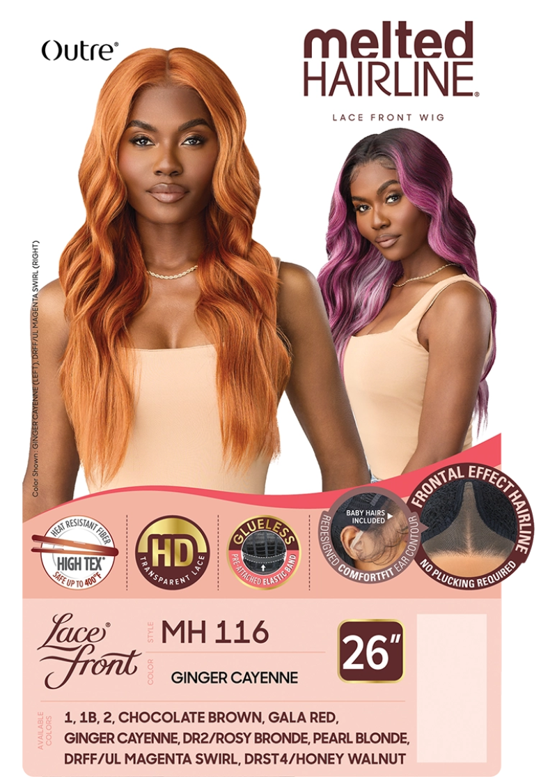 Outre Melted Hairline Glueless HD Lace Front Wig MH 116