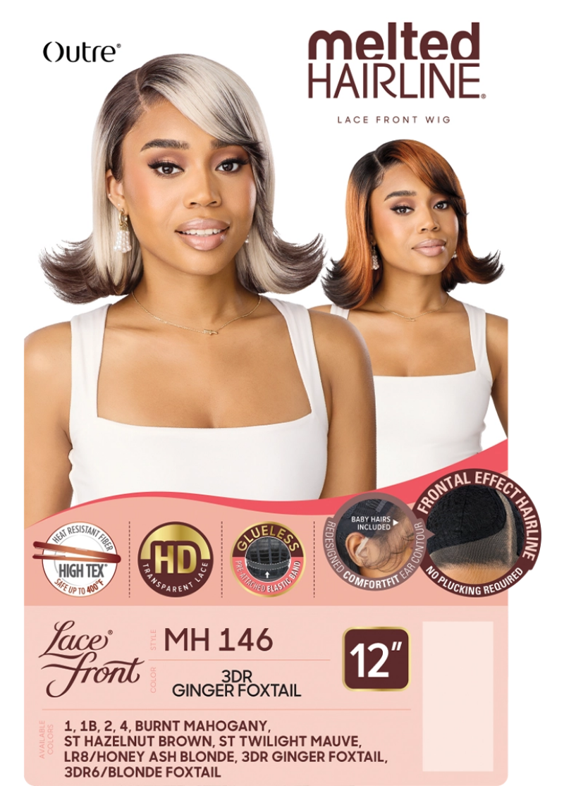 Outre Melted Hairline Glueless HD Transparent Lace Front Wig MH 146