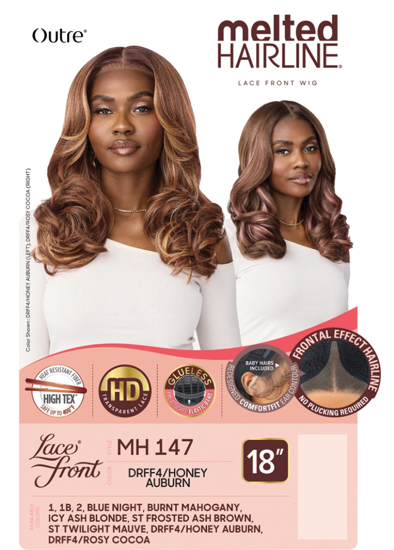 Outre Melted Hairline Glueless HD Transparent Lace Front Wig MH 147