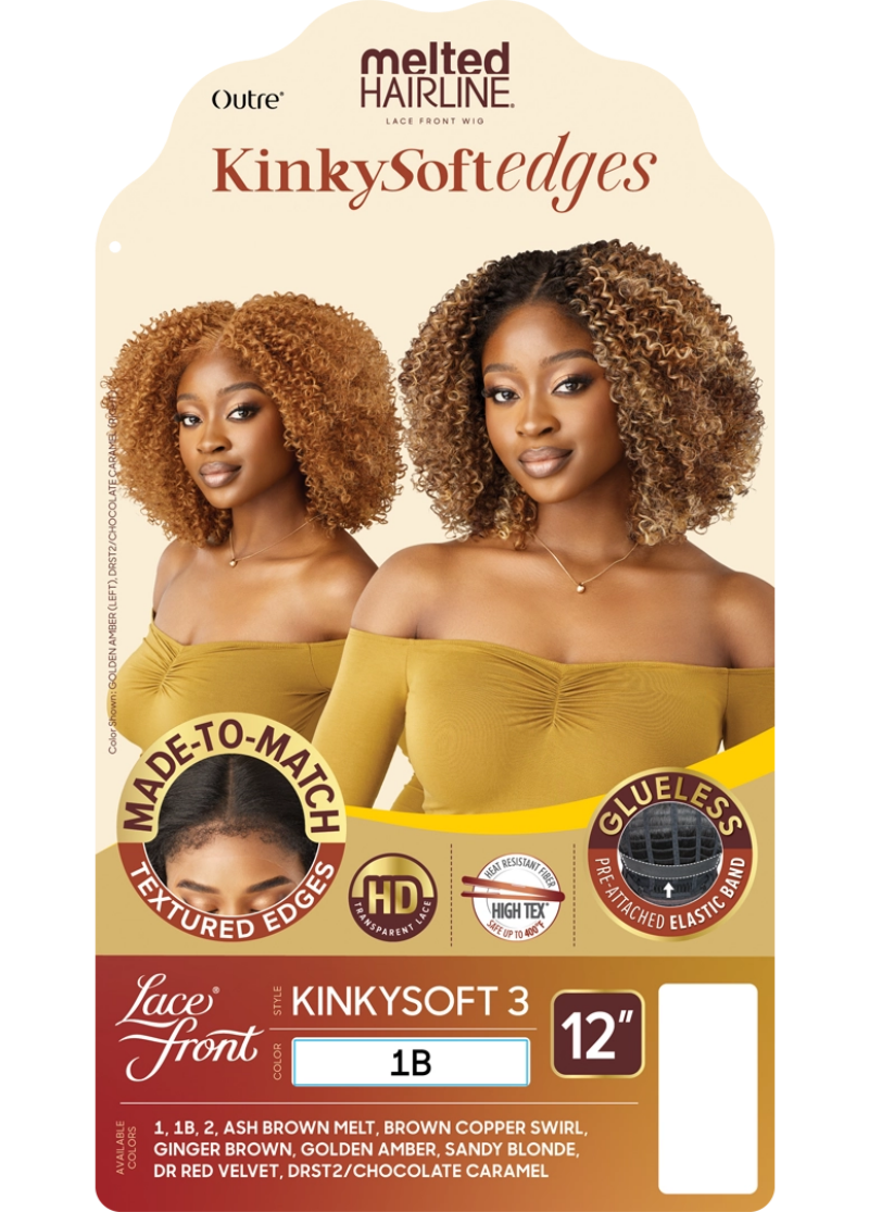 Outre Melted Hairline Kinky Soft Edges Synthetic Glueless HD Lace Front Wig KINKYSOFT 3