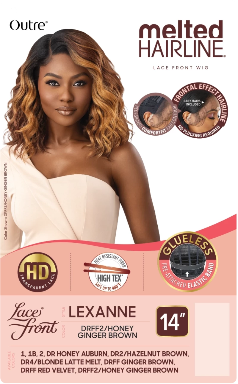 Outre Melted Hairline Synthetic Hair Glueless HD Lace Front Wig LEXANNE