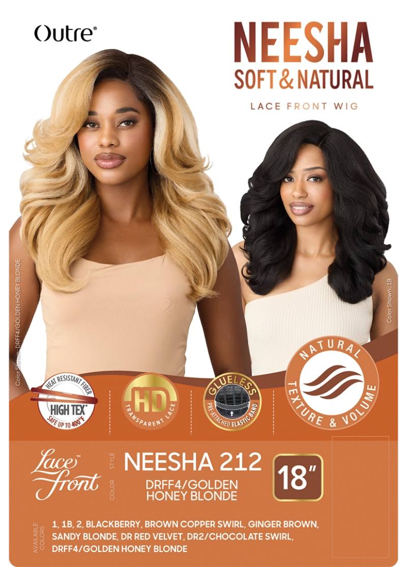 Outre Neesha Glueless HD Deep Lace Part Front Wig NEESHA 212