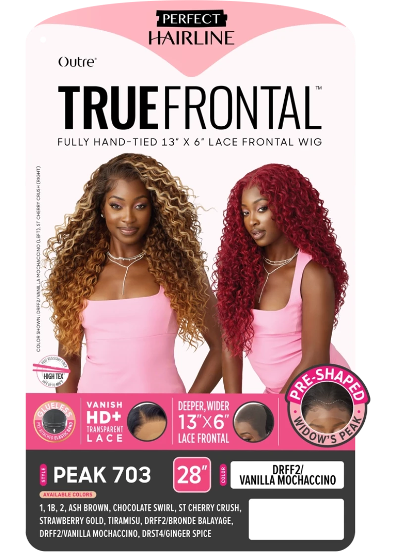 Outre Perfect Hairline True Frontal Glueless Fully Hand-Tied 13x6 Pre-Shaped HD Lace Front Wig PEAK 703