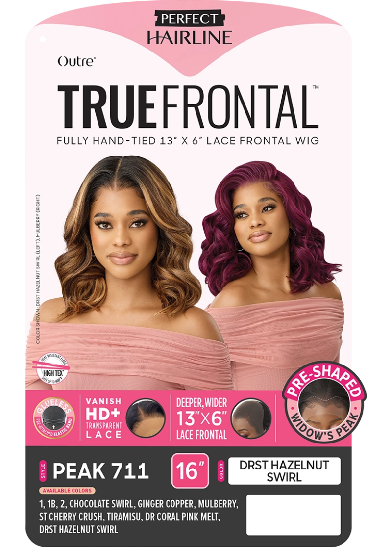 Outre True Frontal Perfect Hairline Glueless 13x6 HD Pre-Shaped Lace Front Wig PEAK 711