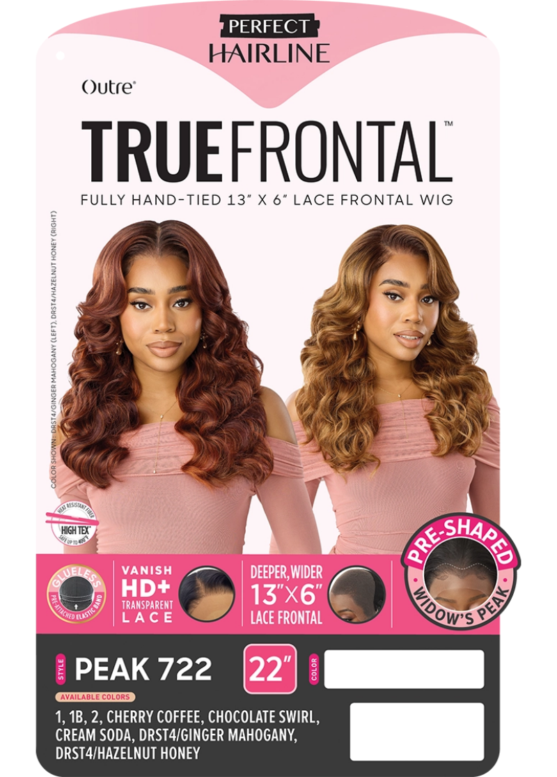 Outre Perfect Hairline True Frontal Glueless 13x6 HD Transparent Lace Frontal Wig PEAK 722