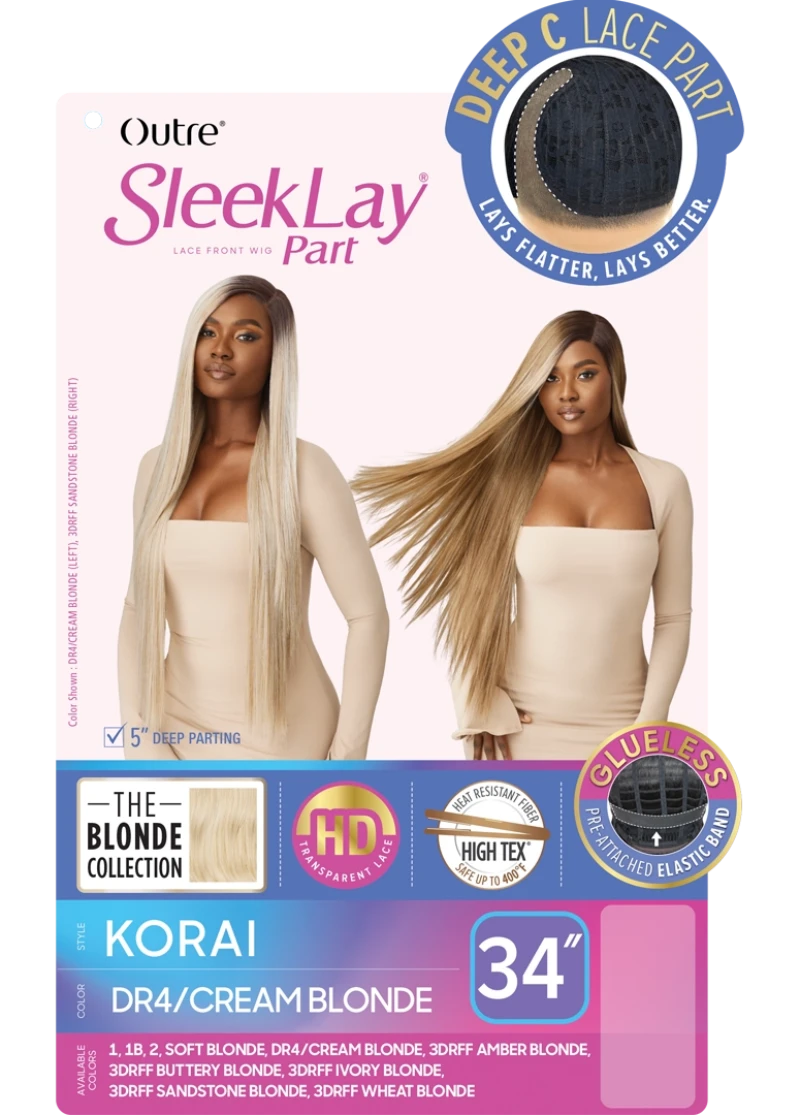 Outre SleekLay Glueless Synthetic Deep C-Part HD Lace Front Wig KORAI
