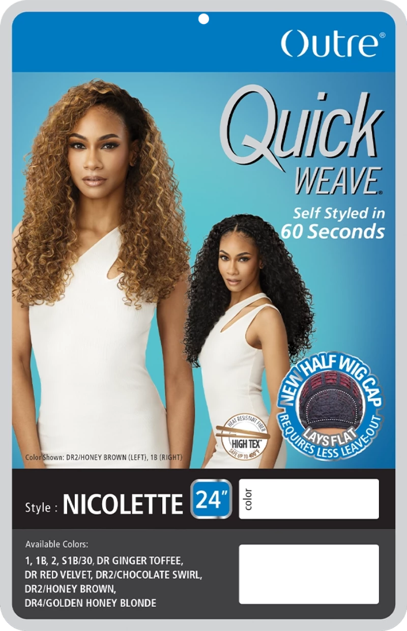 Outre Quick Weave Synthetic Hair Half Wig NICOLETTE