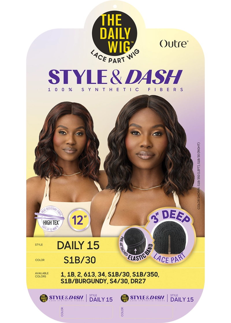 Outre Style And Dash The Daily Wig 3" Deep Lace Part Wig DAILY 15