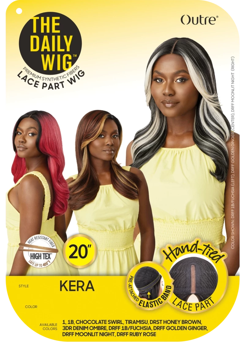 Outre The Daily Wig Synthetic Hand-Tied Lace Part Wig KERA