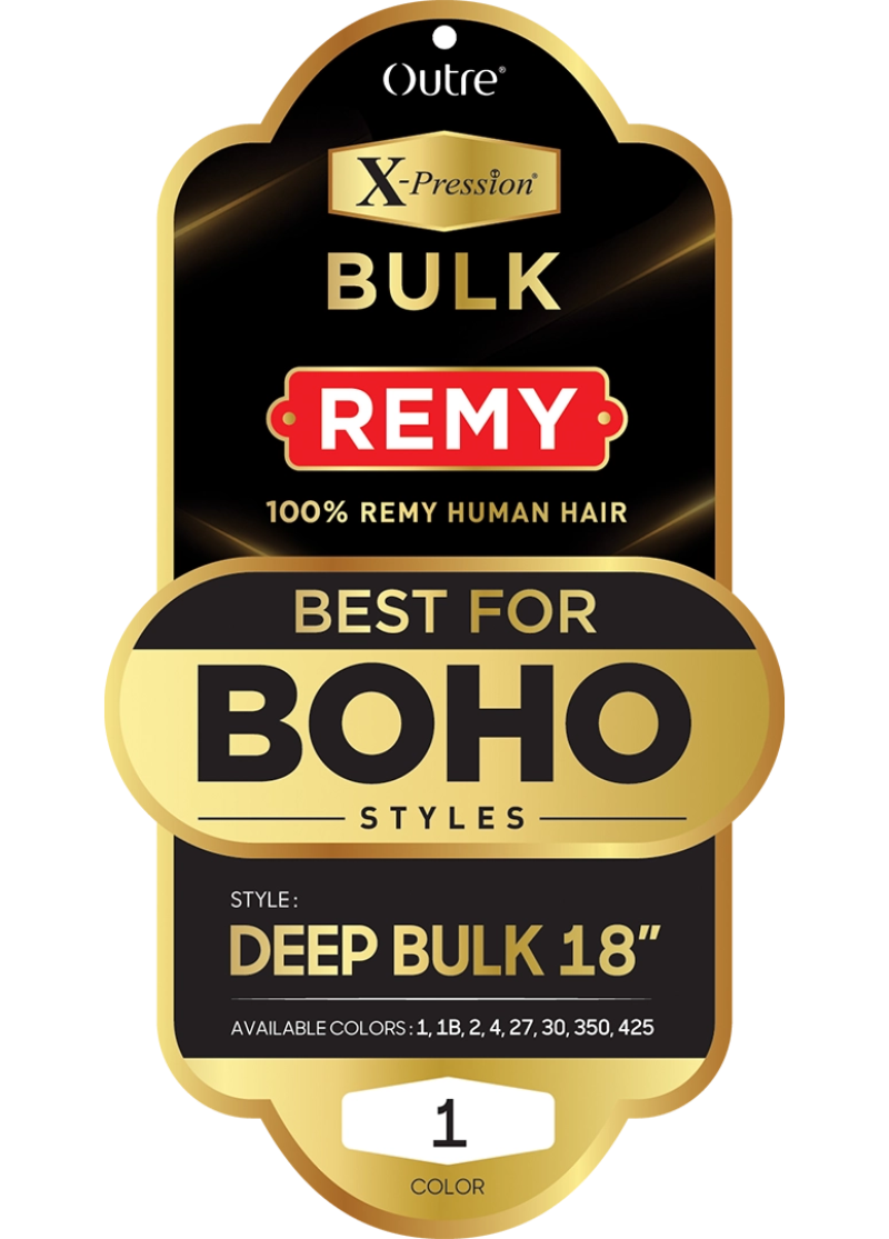 Outre X-Pression Bulk Remy Human Hair Braiding HUMAN BULK REMY DEEP BULK 18"
