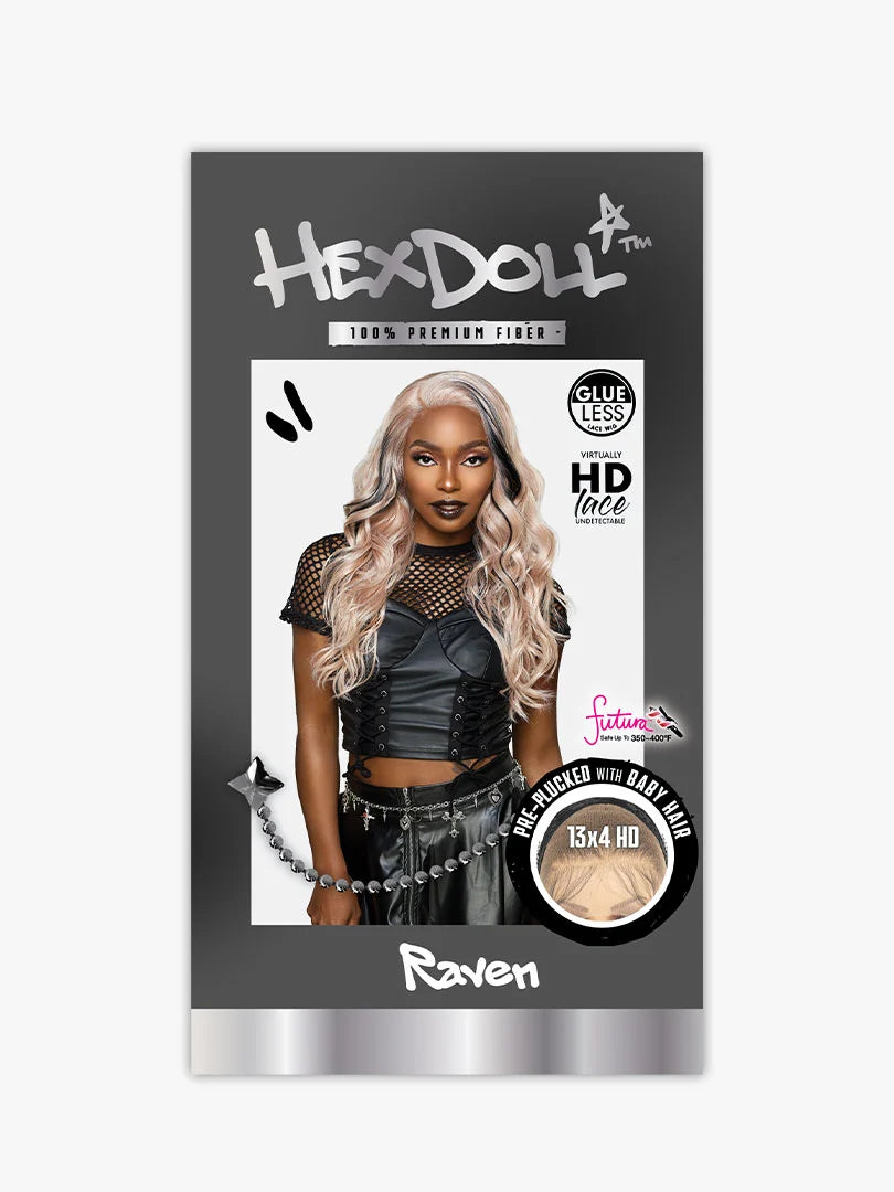 Sensationnel Shear Muse Hex Doll Glueless 13x4 HD Lace Frontal Wig RAVEN