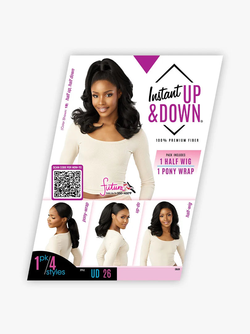 Sensationnel Instant Up & Down Half Wig Ponytail Wrap UD 26