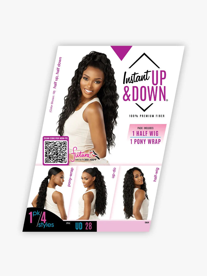 Sensationnel Instant Up & Down Half Wig Ponytail Wrap UD 28
