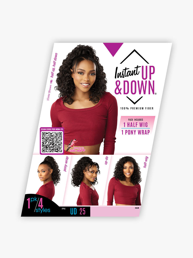Sensationnel Instant Up & Down Half Wig/Wrap Ponytail UD 25