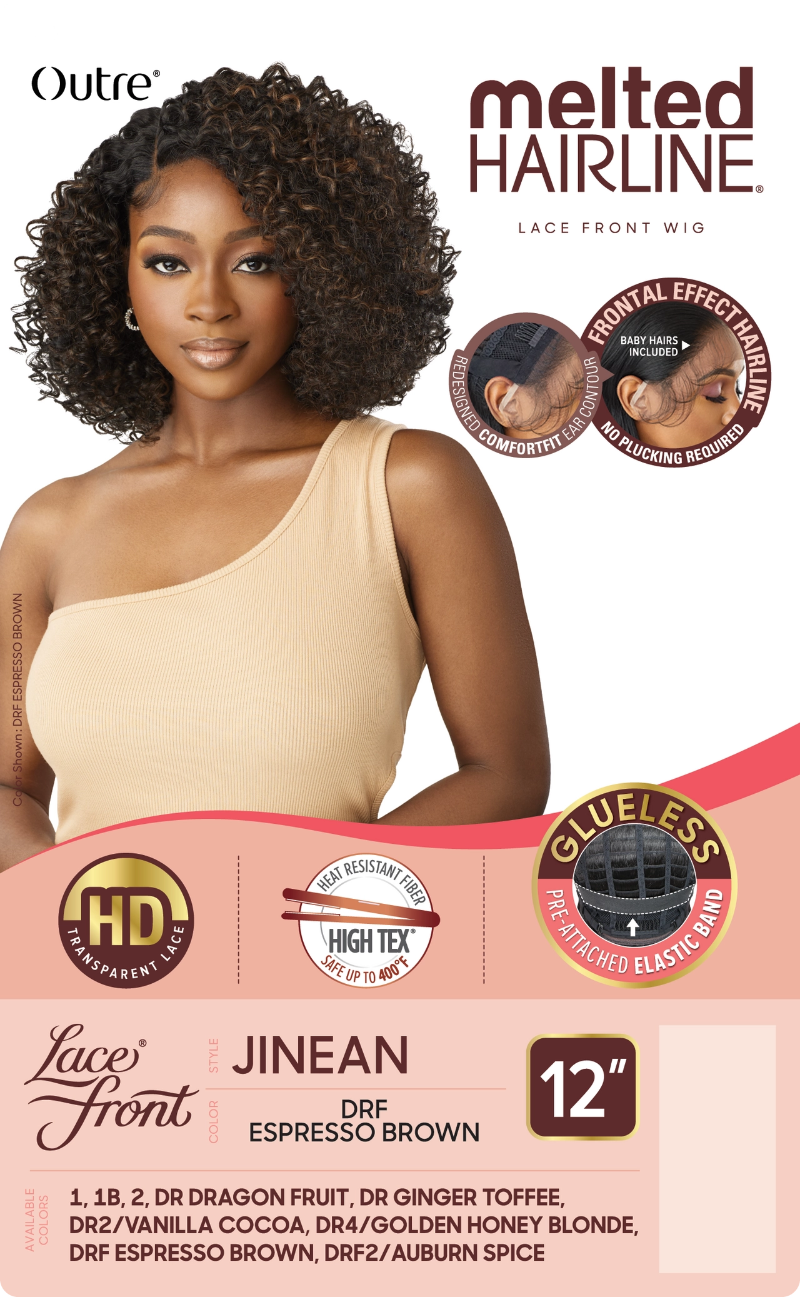Outre Melted Hairline Synthetic Hair Glueless HD Lace Front Wig JINEAN