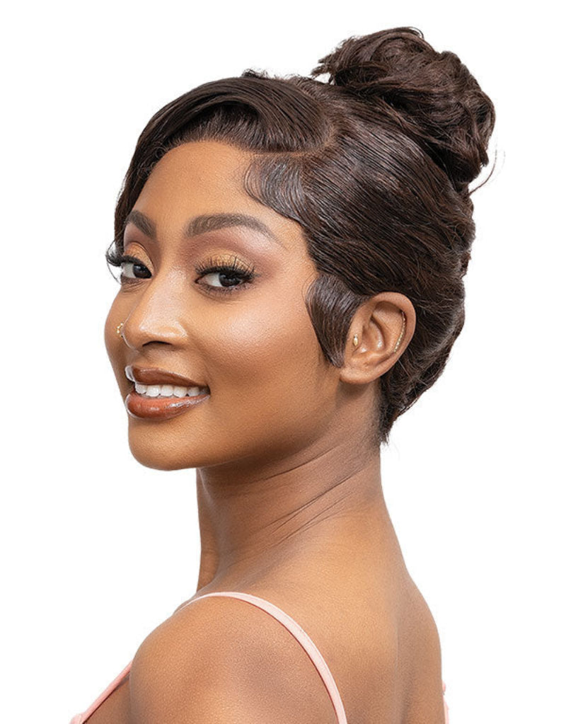 Janet Collection Natural Glueless 100% Virgin Remy Human Hair HD Lace 13x4 Front Wig HAYDEN