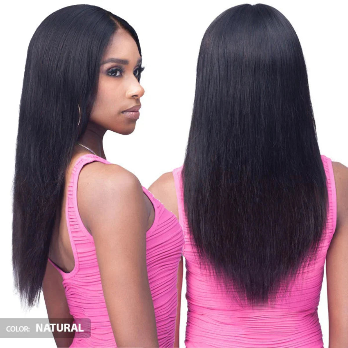 Bobbi Boss 100% Unprocessed Human Hair 13x4 Pre-Plucked HD Lace Front Wig MHLF553 IMANI 22"