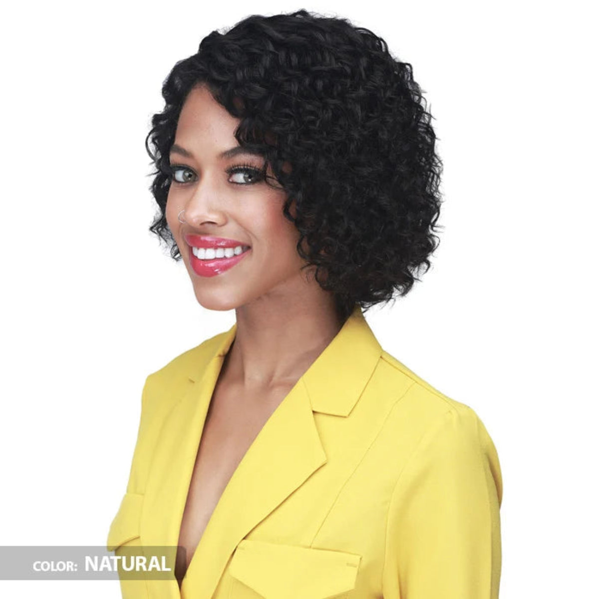 Bobbi Boss 100% Unprocessed Human Hair HD 4" Deep Lace Part Wig MHLF653 HARRIET